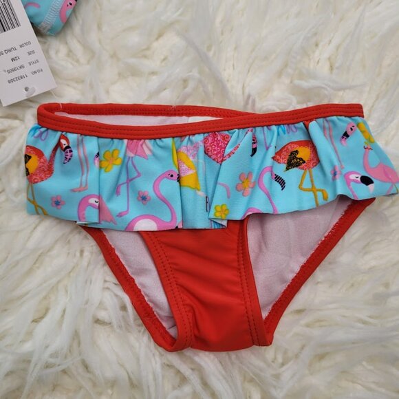 Skechers flamingo print 2pc rashguard swimsuit 12 months NEW - Picture 6 of 8